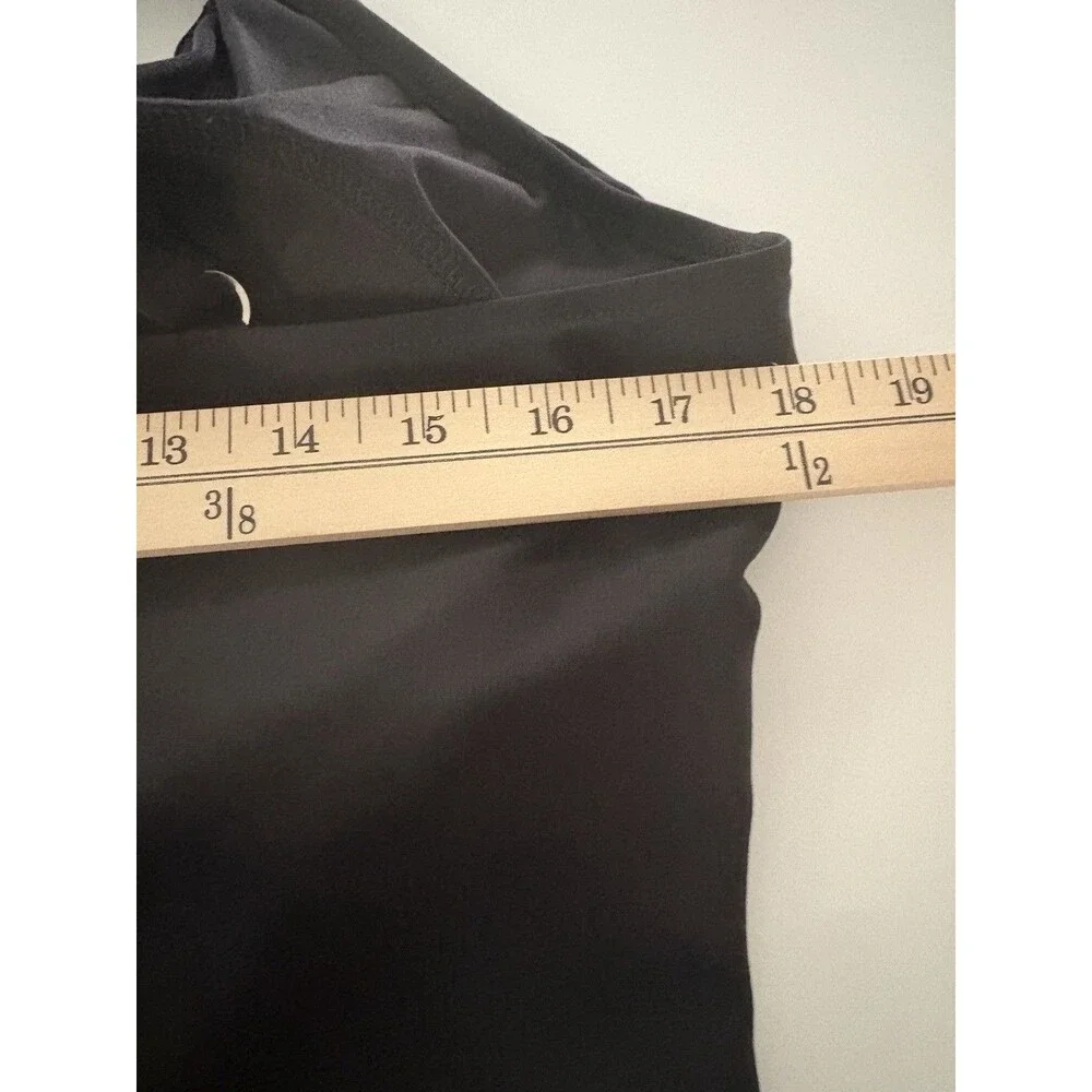 Miraclesuit One Piece Wrap Swimsuit Size 18 Black Ruching Slimming 6502910